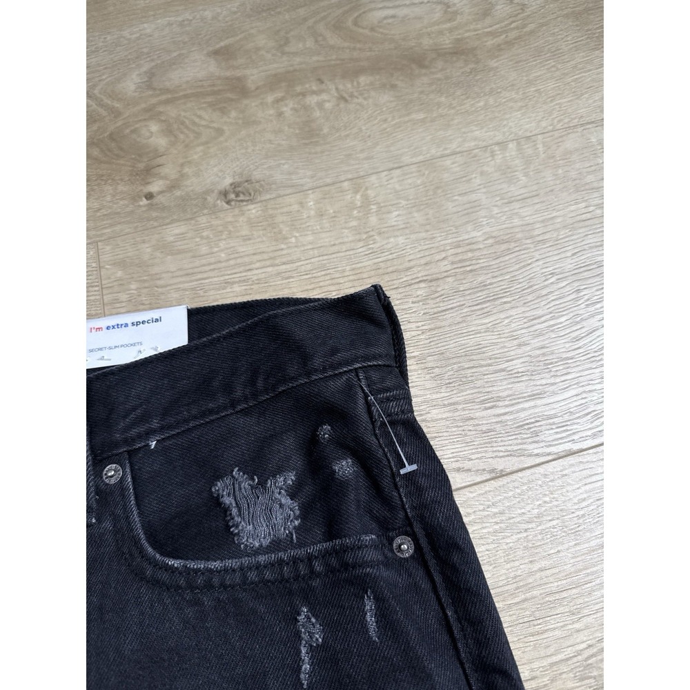 NWT Womens‎ Old Navy High Rise Slouchy Straight Black Jeans Distressed Size 18 - Picture 9 of 14